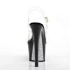 Pleaser - SKY308CRS Sandale à bride à la cheville, Pole dance chaussures - Chaussures de pole dance - Noir/Couleur argent Product image